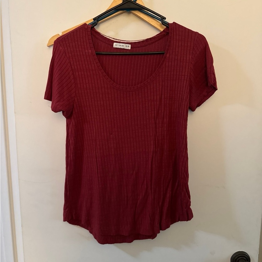 Women's Burgundy Top